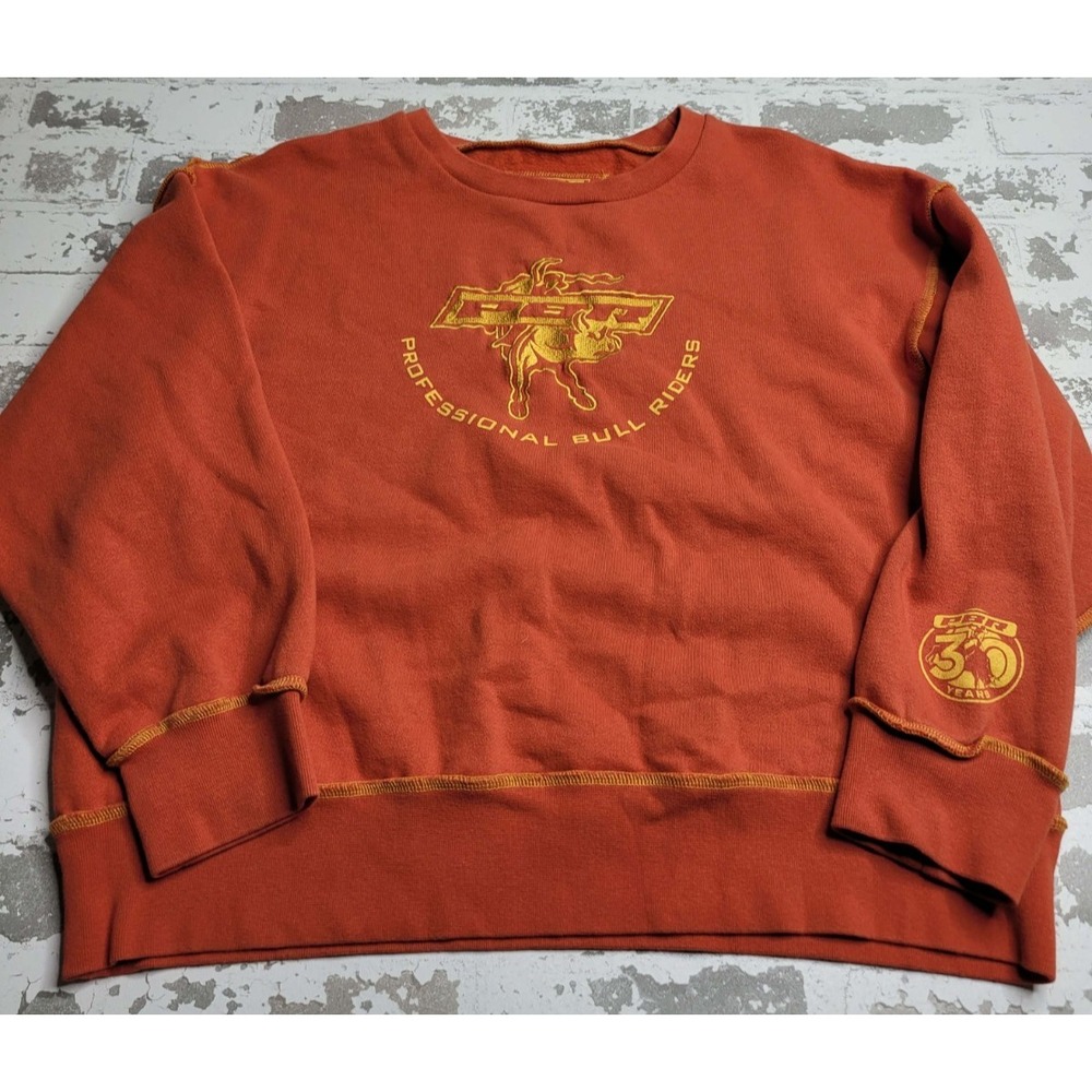 PBR Orange Sweatshirt Professional Bull‎ Riders Women's Large